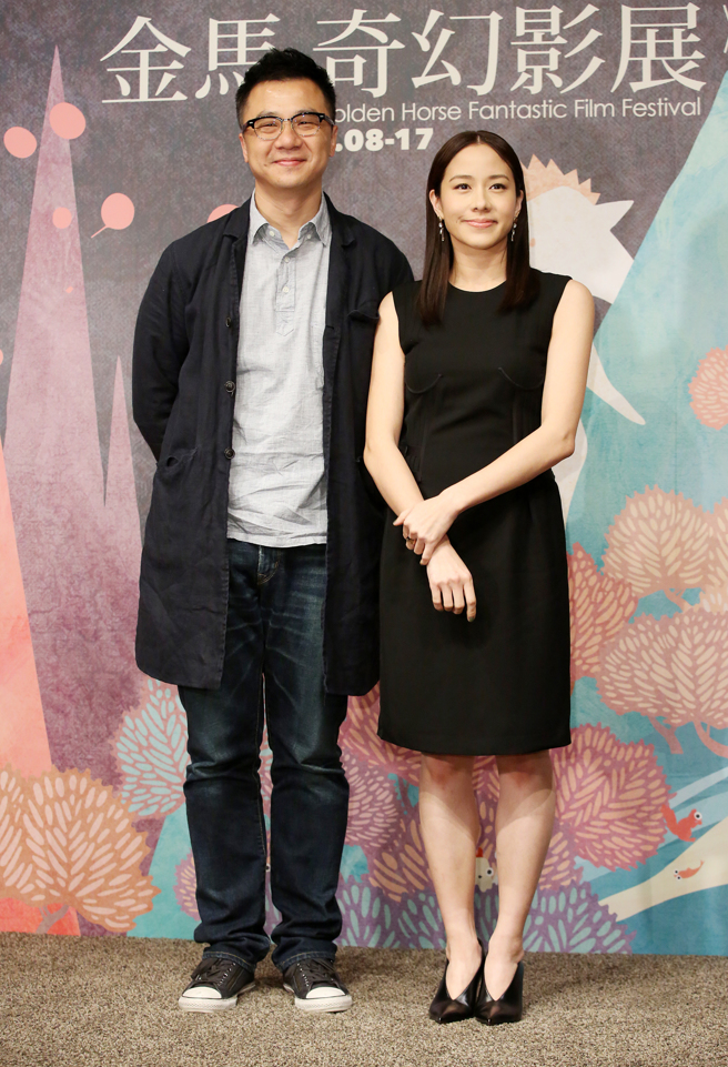 導演袁劍偉曾和當時妻子林嘉欣一同出席2016金馬奇幻影展開幕片記者會。（圖／中時資料照）