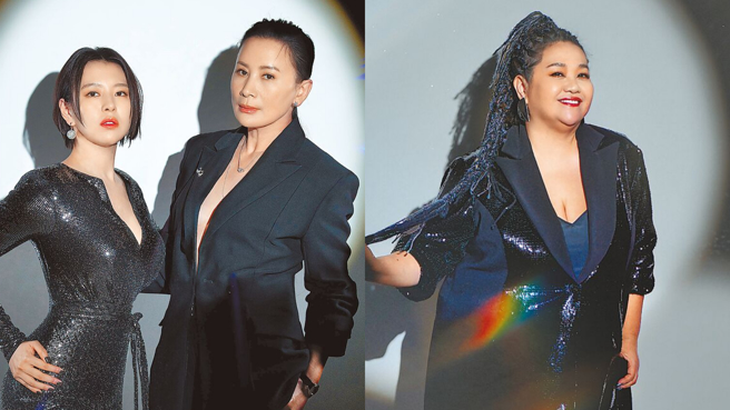 金钟58典礼节目类由刘品言（右）陈亚兰（中）搭檔主持，戏剧类则由锺欣凌（右）独挑大梁。