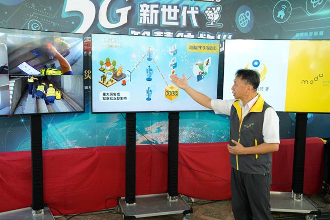 数位发展部今与内政部消防署、三大电信业者合作进行首次「公共安全与救难应变（Public Protection and Disaster Relief， PPDR）」通讯系统演练。（数位部提供）