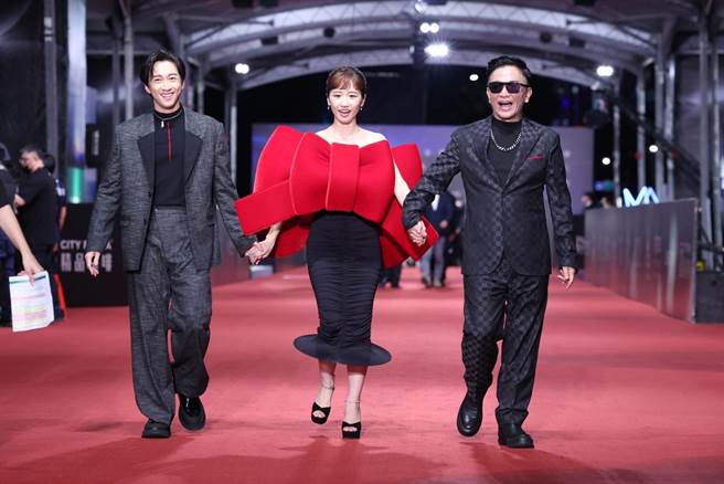 陈汉典（左起）、Lulu黄路梓茵、吴宗宪以《综艺大热门》入围金钟奖综艺节目主持人奖。（粘耿豪、陈俊吉、罗永铭摄）