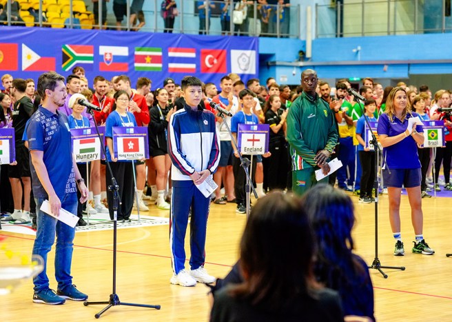 运动员宣誓仪式。(中华民国合球协会提供)