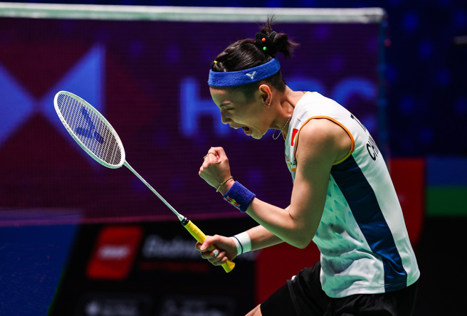 戴資穎在法國公開賽女單16強直落2獲勝。（資料照／勝利提供）