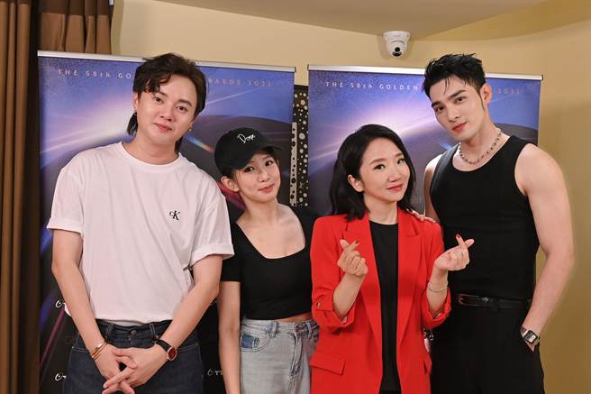 許富凱、郭書瑤、陶晶瑩、黃偉晉20日晚間照常出席《哈囉!毛小孩》慶功宴。（台視提供）