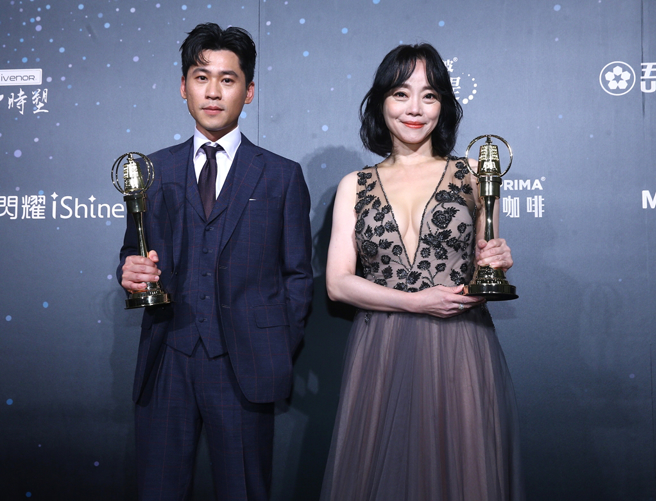 黄迪扬、范瑞君获得迷你剧集（电视电影）男女配角奖。（图／粘耿豪摄）