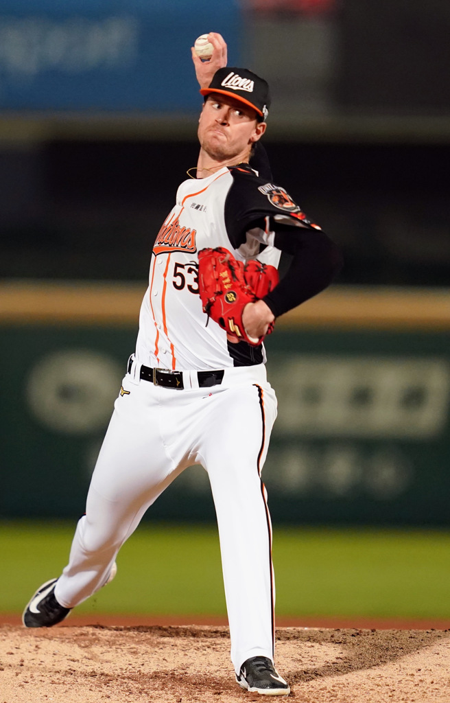 统一狮洋投布莱威21日先发7局狂飙11K。（统一狮提供）