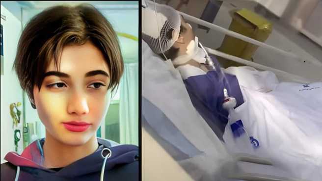 伊朗又發生少女配戴頭巾，遭到道德警察毆打的事件，目前已深度昏迷。(圖/ncr-iran)