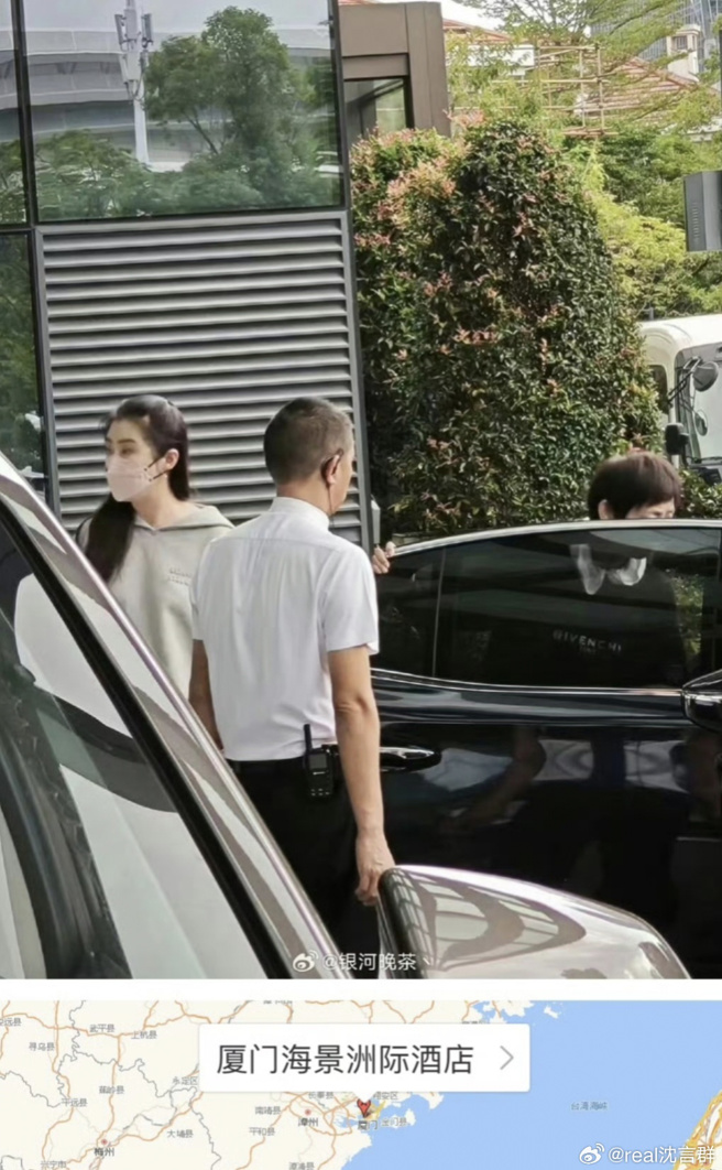 王祖贤在厦门知名酒店被偶遇。（图／撷取自微博）