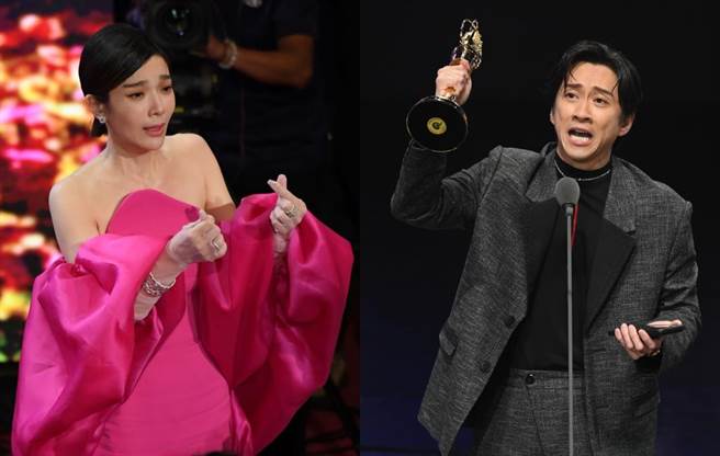 蔡淑臻（左）、陳漢典分別為兩日頒獎典禮收視最高點。（三立提供）