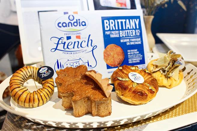由肯迪雅發酵奶油條、動物性鮮奶油及布列塔尼片狀發酵奶油製作的TROPEZIENNE 聖托佩塔，令人垂涎。（開元食品提供／朱世凱台北傳真）