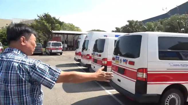 白璨荣说，他将再捐赠70辆救灾车辆，目前都已经整备完成，预计11月就能送到乌克兰。（白璨荣提供／吴建辉彰化传真）