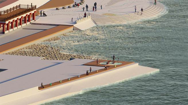 大安濱海觀光路廊周邊整體規劃透視圖。（台中市府提供／陳淑娥台中傳真）