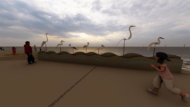 候鳥造型搖擺裝置透視圖。（台中市府提供／陳淑娥台中傳真）