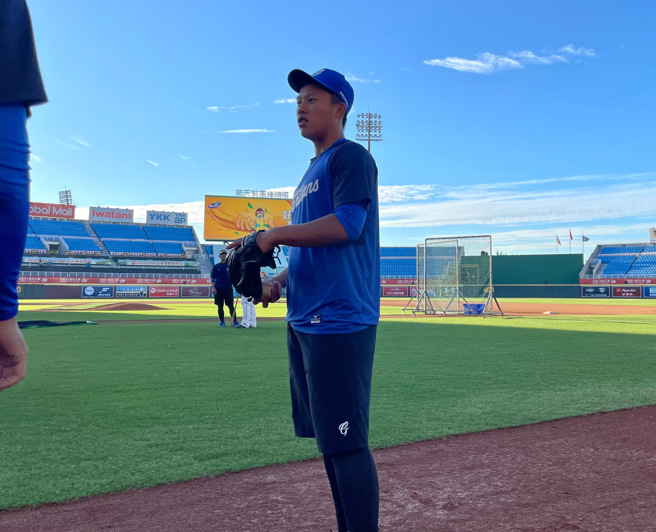 富邦悍将王念好。（毛琬婷摄）