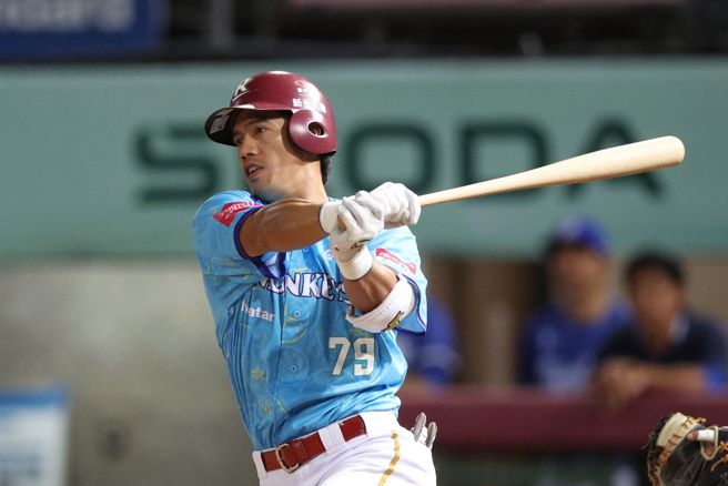 乐天桃猿林智平相隔1174天夺单场MVP。（乐天桃猿提供）
