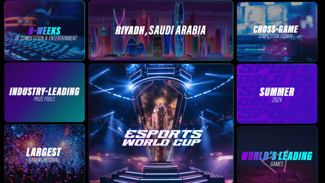 沙乌地明年将主办电竞世界杯 。(图/Esports World Cup)