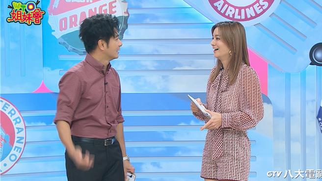 郭彦均（左）自曝糗事，吓坏莎莎。（八大提供）