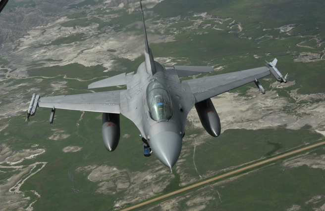 2023年6月27日，南达科他州空军国民兵第 114 战斗机联队的一架美国空军 F-16 资料照。（DVIDS）