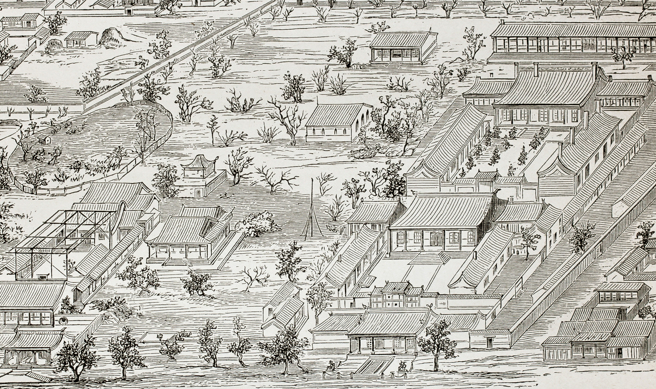 大陆长沙马王堆汉墓出土古地图，方位是「南上北下」与现代地图不同。(示意图/达志影像)