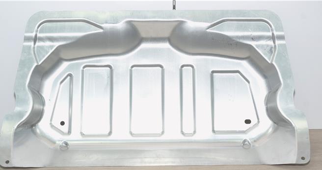 中铝公司烘烤硬化型6000系铝合金可应用于制作车用结构内钣件。（中钢提供）