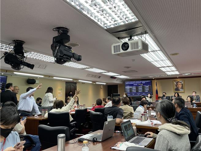 卫环委员会主席吴欣盈宣布进行表决，共4人赞成、6人反对，临时提案最终未通过。（林周义摄）