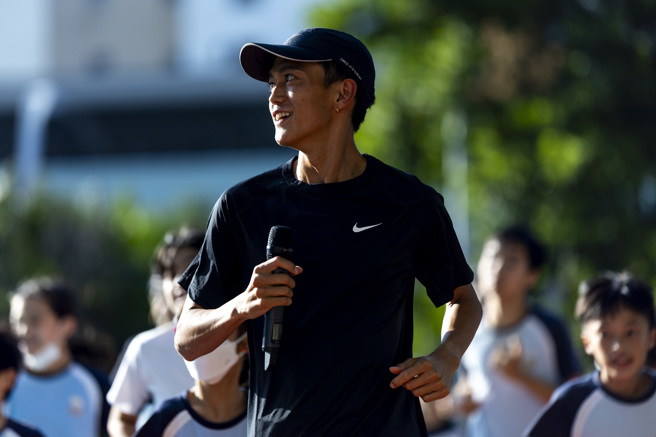 日本馬拉松名將大迫傑第三度受邀來台傳授經驗，此為大迫傑亞洲行香港站資料照片。(Brian Ching@EKiDEN提供）