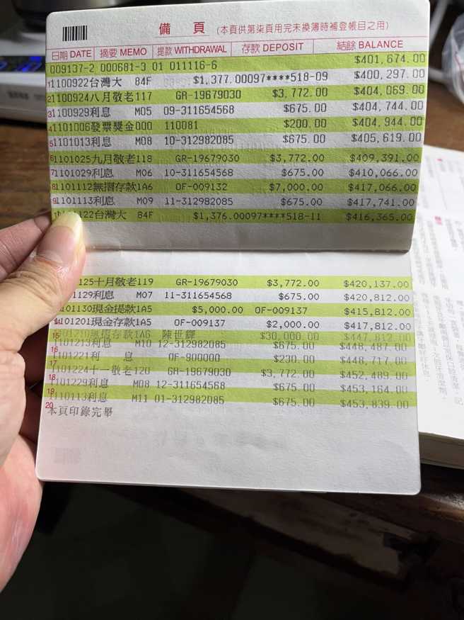 有内行人说明，阿嬷除了活存45万多元外，还有两笔约百万元的定存。（翻摄自爆废公社二馆脸书）