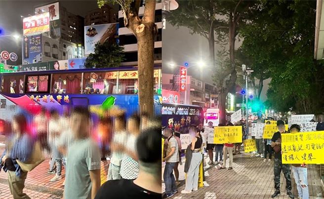 今年10月11日，大批男女包围鼎金派出所。（翻摄照片／洪靖宜高雄传真）