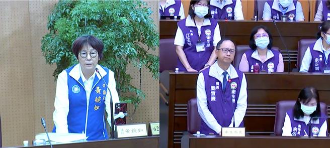 桃園市議員黃婉如批評，以前是床位1位難求，現在已變成掛號1號難求，呼籲市府儘速成立市立醫院。（圖截自桃園市議會直播／陳夢茹桃園傳真）