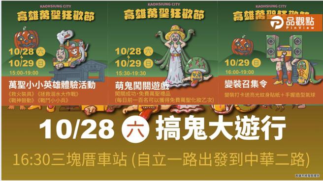 「鐵道驚魂派對」萬聖節10/28登場  大遊行、逛市集  變裝秀創意（圖片來源：高雄市經發局提供）