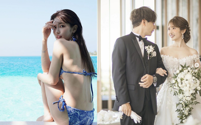 女模特儿舟山久美子拥有甜美脸蛋和火辣身材，4年前却闪婚令许多粉丝心碎。（图／摘自舟山久美子Instagram）