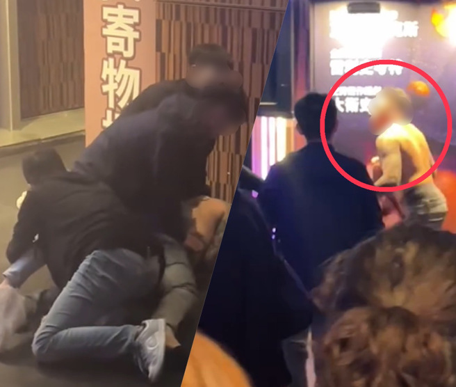 一名吴姓男子昨29日前往ATT商场，后准备搭乘电梯离开，未料因不爽被贴太近，竟暴怒挥拳夜安管。（图 / 翻摄自爆料公社）