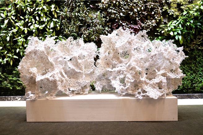 台湾艺术家戴素贞的雕塑作品《浪花》，获得丽宝国际雕塑双年奖金奖。（丽宝文化艺术基金会提供）