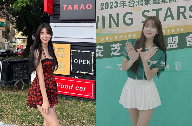 韩国啦啦队女神安芝儇日前现身高雄。（图／wlgus2qh Instagram）