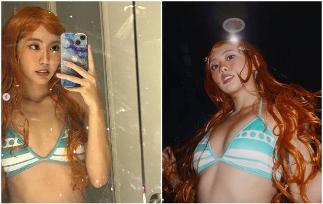 李芷婷扮娜美被嫌胸小。（图／IG@zhiting_li）