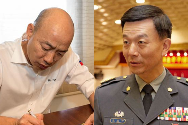 韓國瑜（左）提二戰猶太兄弟的故事，卻被于北辰（右）轟「聽到吐血」。（合成圖／中時資料照、韓國瑜臉書）