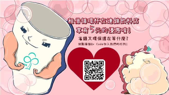 云林县环保局指出，租借使用循环杯买饮料可折5元。（周丽兰摄）