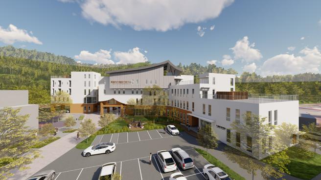 新的六龟行政中心除保有当地歷史痕迹，并融入现代化建筑设计理念（建筑模拟图 图片来源：高雄市工务局提供）