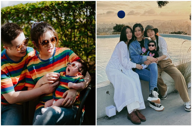 Selina42歲生日當天，不僅曬出全家福照，還與好姐妹Ella、Hebe同框。（圖／任家萱 Selina臉書）