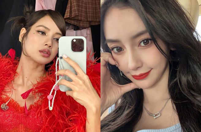 网友发现Lisa的微博帐号被封，Angelababy的帐号一度无法私信。（图／翻摄自lalalalisa_m IG；翻摄自Angelababy微博）