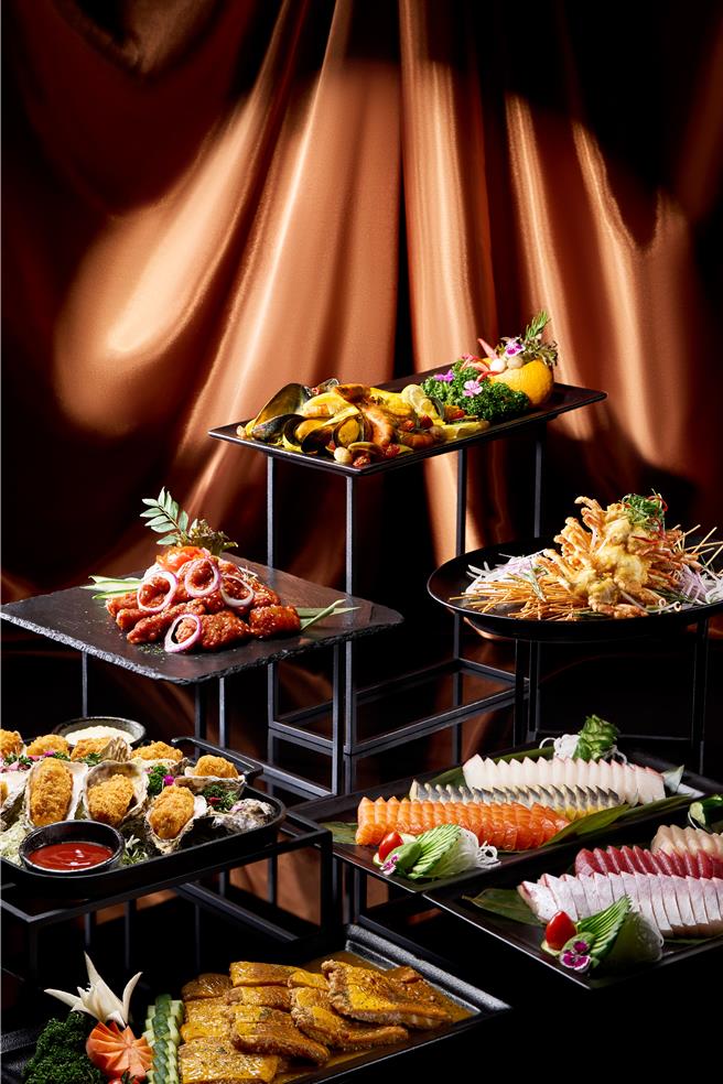 「MJ Kitchen全日餐厅」自助餐券最低66折，最低免千元就能饱尝多国特色料理。（台北国泰万怡酒店提供）