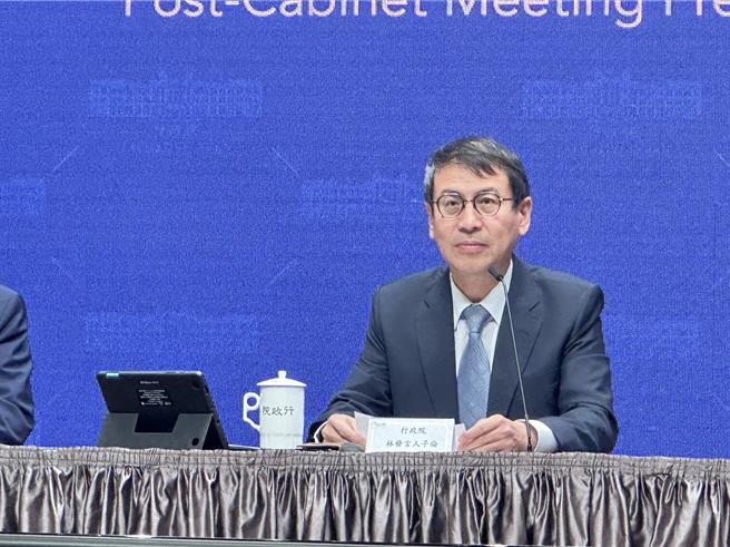行政院发言人林子伦。（黄婉婷摄）