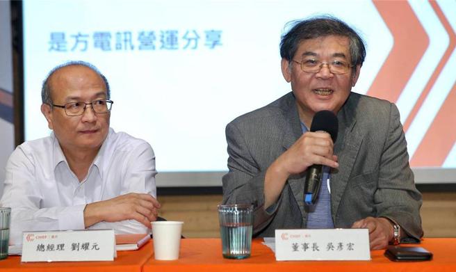 是方前三季EPS 9.34元创同期新高，图右为董事长吴彦宏，左为总经理刘耀元。图／是方电讯提供