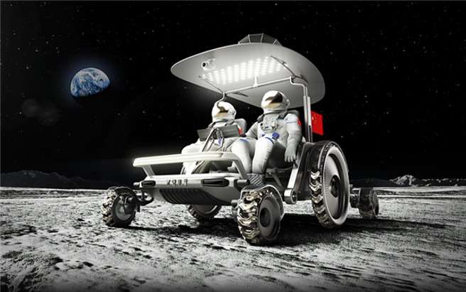 中國載人航太工程辦公室的載人月球車研製方案徵集活動中，大陸清華大學牽頭的月球車方案「望舒之輦」入選。（圖／快科技）