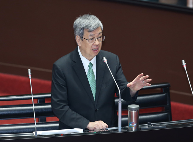 陈建仁表示，欧盟在绿能融资上，核电如果要视为绿电，要对核废料要有合理的处理，至于RE100没有把核电当成绿电，但是如果是核融合并没有核废料的问题，目前实验成功还没商业化，核融合这样的核电，如果有就是绿电。（姚志平摄）