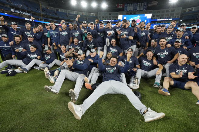 水手去年在外卡系列赛击败蓝鸟。（美联社资料照）