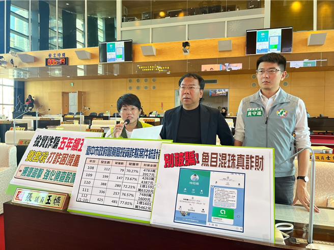 台中市議員張玉嬿今天表示，她的照片也被詐騙集團盜用，台中投資詐欺案今年已有625件，要求警方要溯源查緝詐騙吸血蟲。（張玉嬿提供／張亦惠台中傳真）