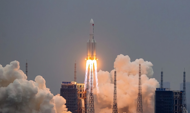 2022年11月10日，陆于海南岛发射天宫太空站的模组资料照。（示意图 Shutter Stock）