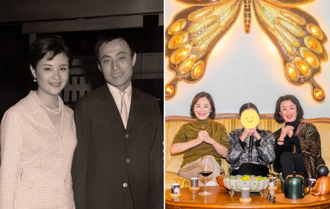 刘家昌前妻江青今年初与林青霞、金星聚会。（图／中时资料照；微博@林青霞）