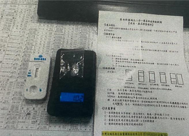 警方當場查獲李男身上攜帶K他命。（翻攝照片／林郁平台北傳真）★《中時新聞網》關心您：保護自己、遠離毒品！