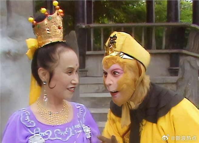 大陆资深女星杨琪敏过去演出1986年版《西游记》中的「毗蓝婆菩萨」一角受到关注。（图／撷取自微博）